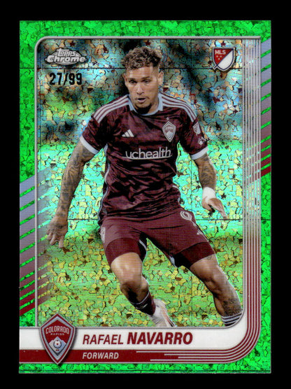 2025 Topps Chrome MLS #29 Rafael Navarro Green Mini-Diamonds Refractor #/99